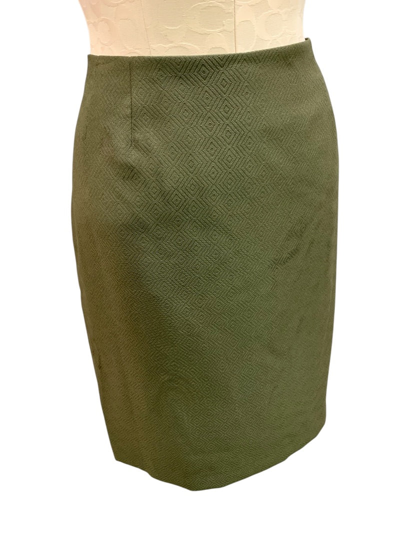Size 14P Le Suit Petite New Womens Green Skirt Suit Jacket Blazer Olive Green