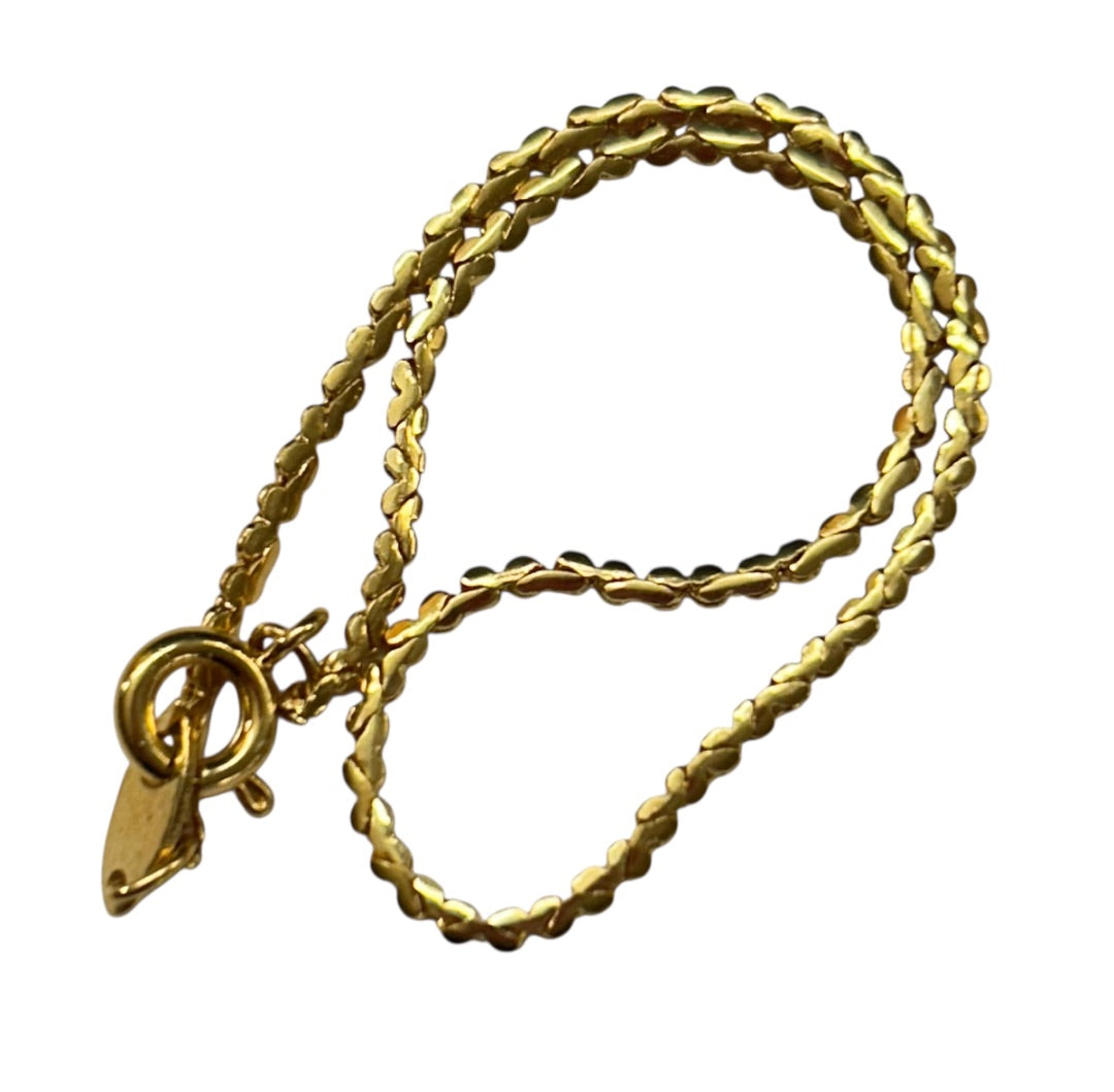 Goldtone Delicate Chain 7 Inch Spring Clasp 1.5mm Spring Clasp