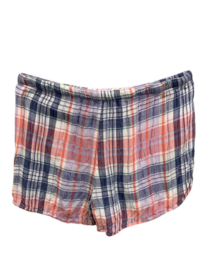 Small Loft Sleep Womens Plaid Pull On Shorts Summer Lightweight