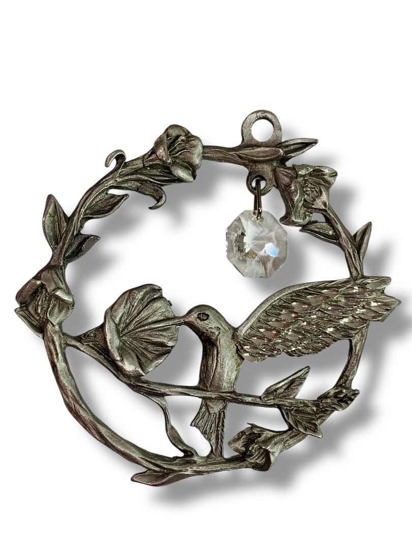 Spoontiques Pewter Ornament Suncatcher Prism Hummingbird 3" #2354