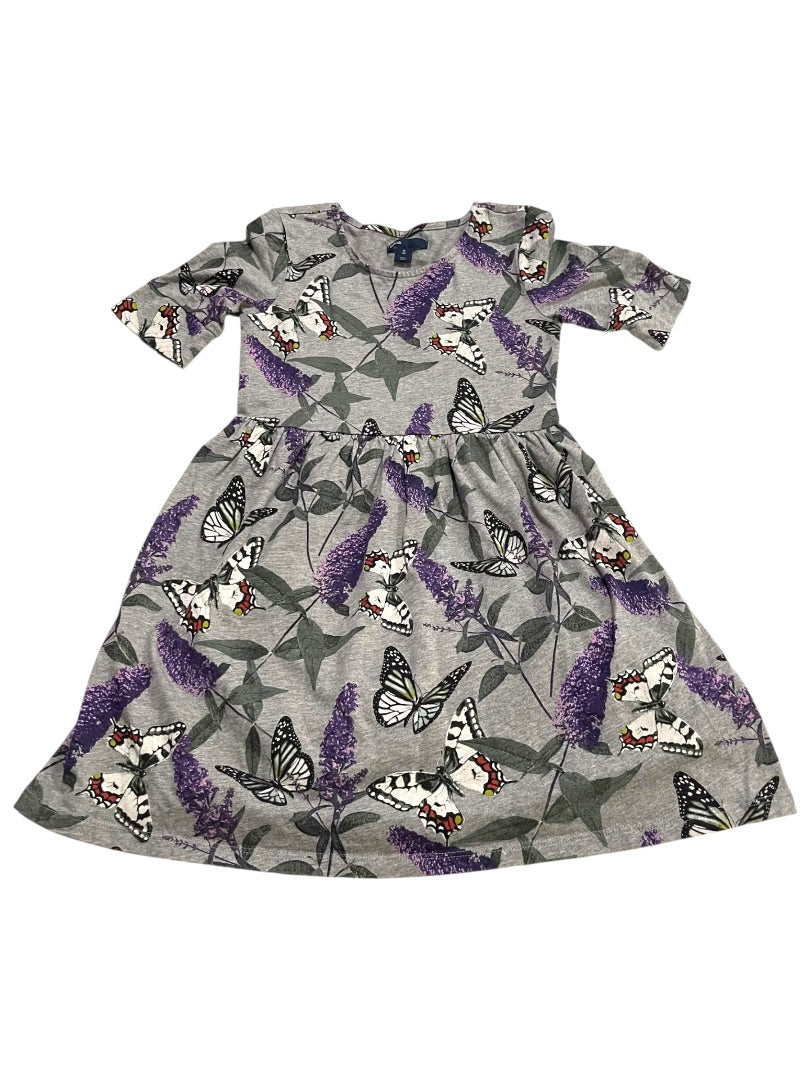 Medium (8) Gap Kids Short Sleeve Butterfly Cotton Dress Jersey Knit