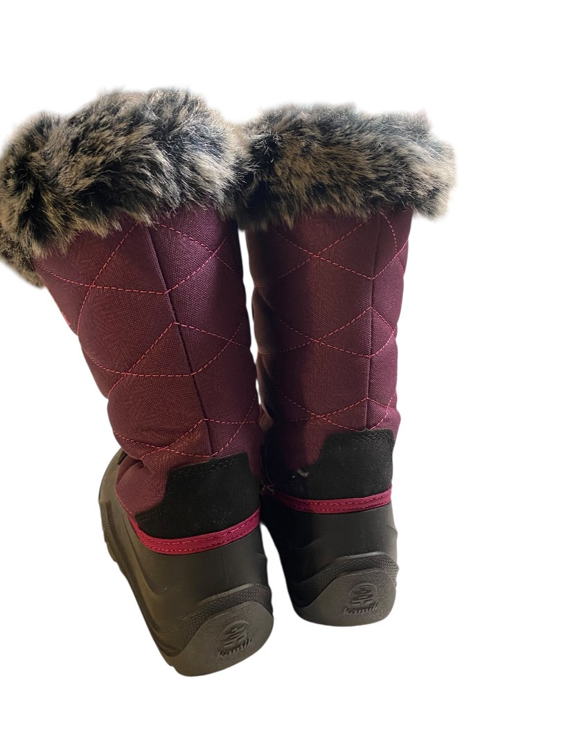 Size 3 Kamik Girls Snowgypsy Winter Boots Snow Purple Black
