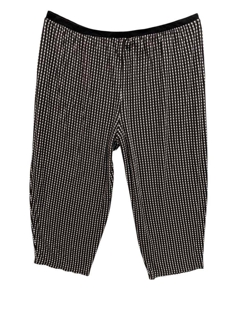 XXL Simply Vera Womens Lounge Capri Pants Black White Check