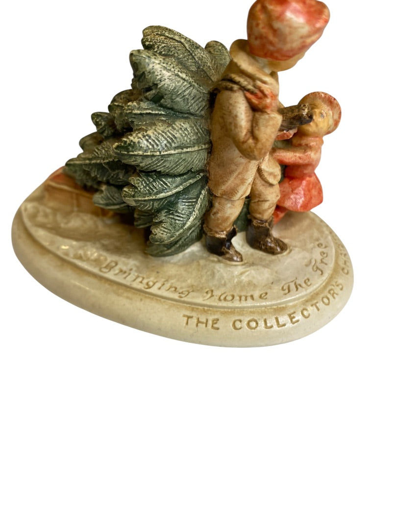Sebastian Miniatures Bringing Home the Tree 1981 4.25" Base