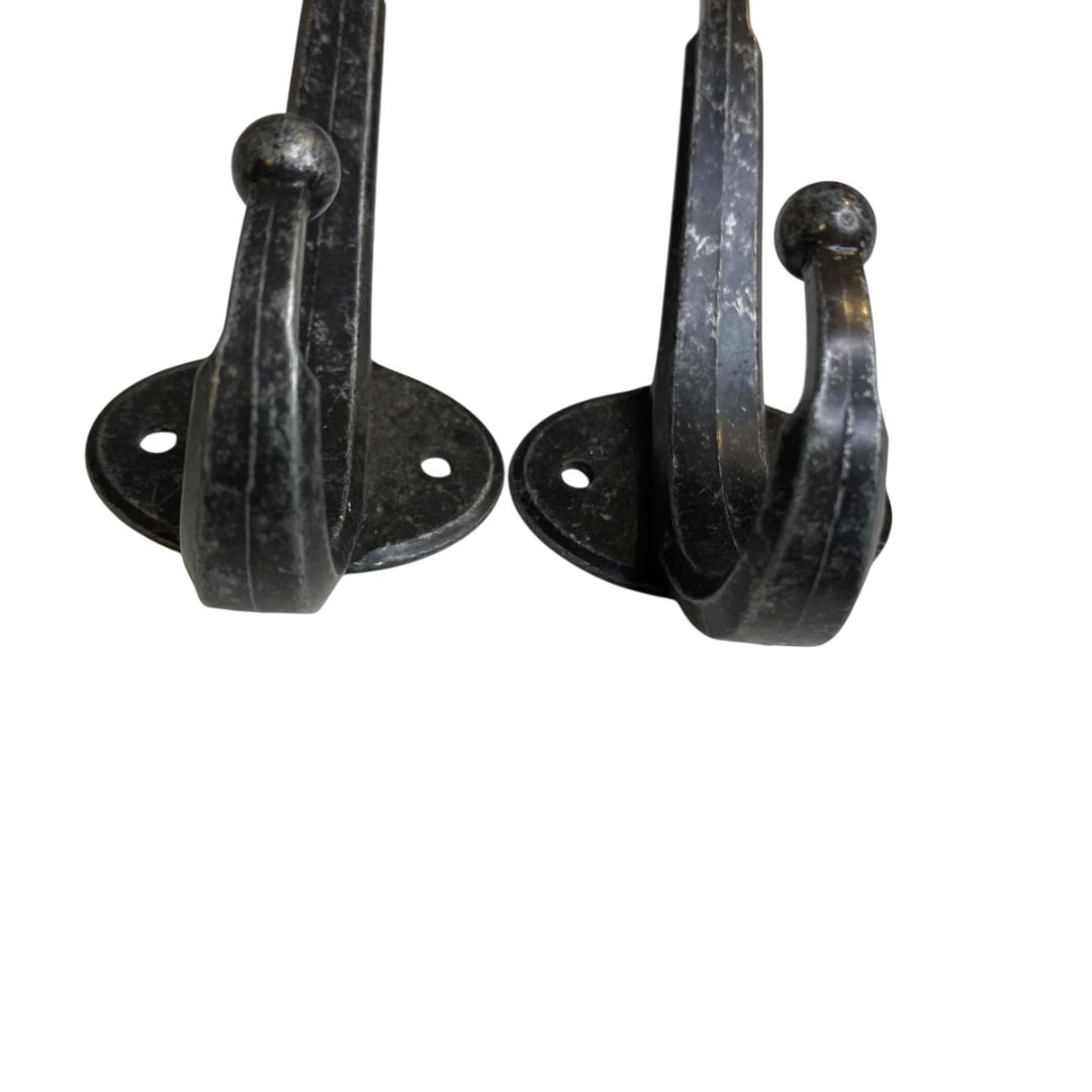 Coat Hat Hook Metal Distressed Finish Wall Hanging 5"h x 2"d