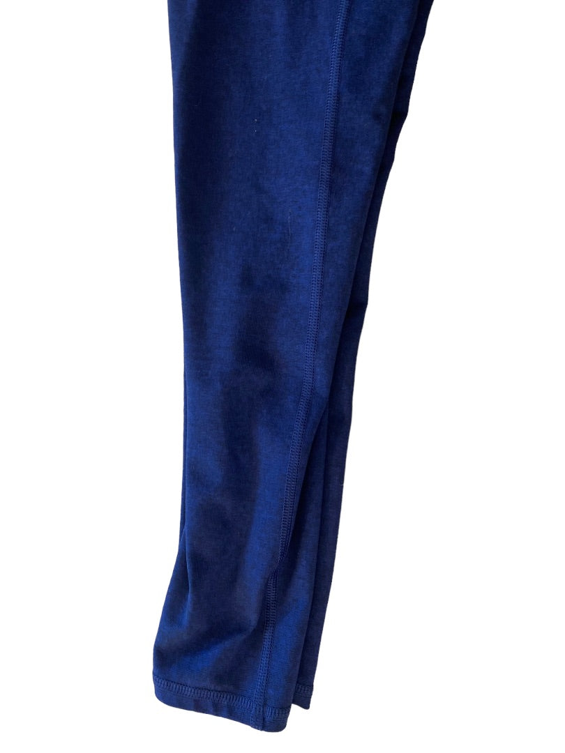 XS Womens Blue Black Leggings Athletic Wear 24" Inseam Crop Capri