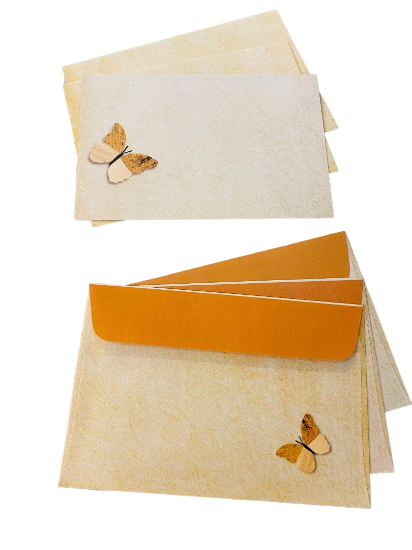 12 New Blank Inside Notecard and Envelope 6" x4" 2 Different Patterns