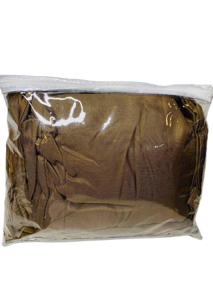 Luxury Microfiber Full Sheet Set Bronze Flat Fitted Sheet Pillowcases 2 Double New