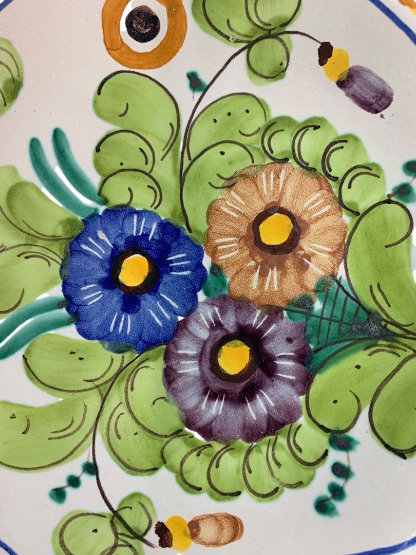 Solimene Vietri Midcentury Floral A63 Plate Italy Pottery 9 Inch