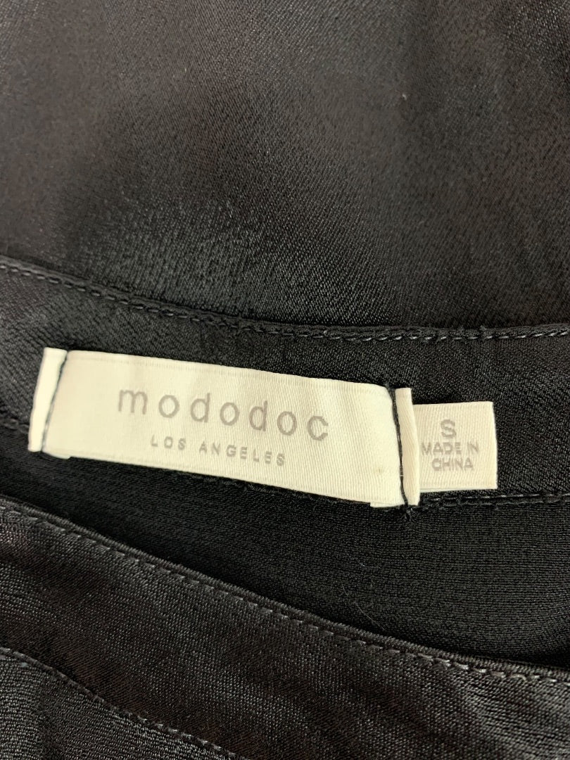 Small mododoc los angeles Black Button Up Shirt Womens Silky