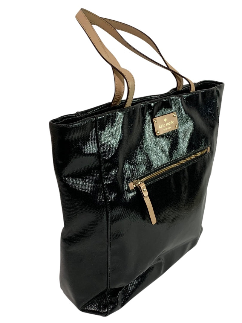 Kate Spade New York Kerryn Fulton Street Patent Tote Black Bag