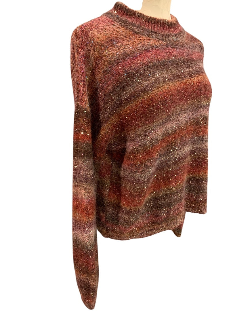 Large Banana Republic Womens Wool Alpaca Blend Sequin Sweater
