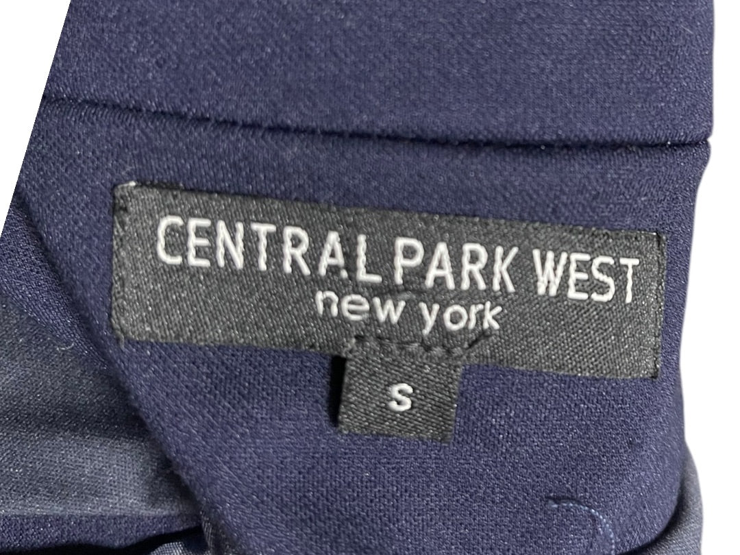 Small Central Park West Womens Detachable Hood Layer Jacket Blazer Navy