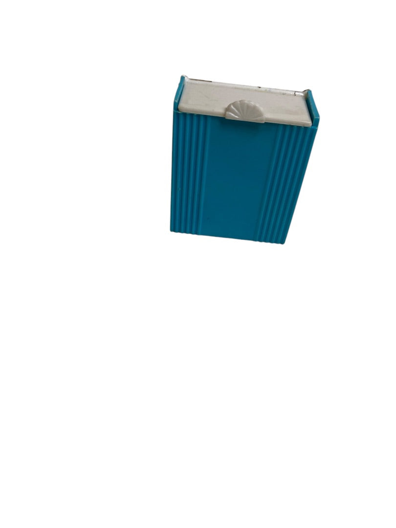 1950s Plasco Miniature Dollhouse Hamper Bathroom 1:18 Scale Teal Aqua