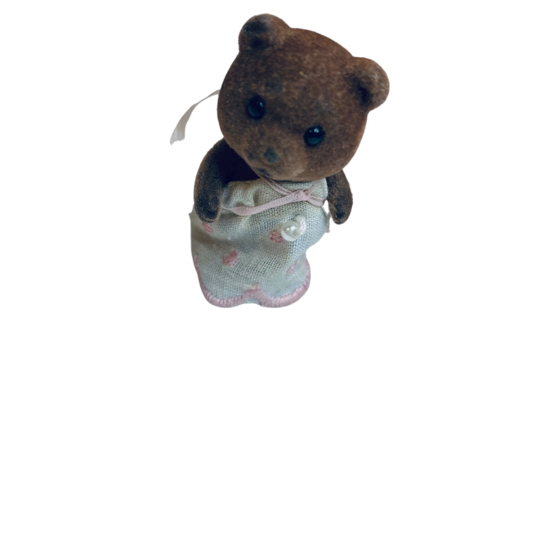 1980s Sylvania Calico Critters Timbertop Bear Baby Girl