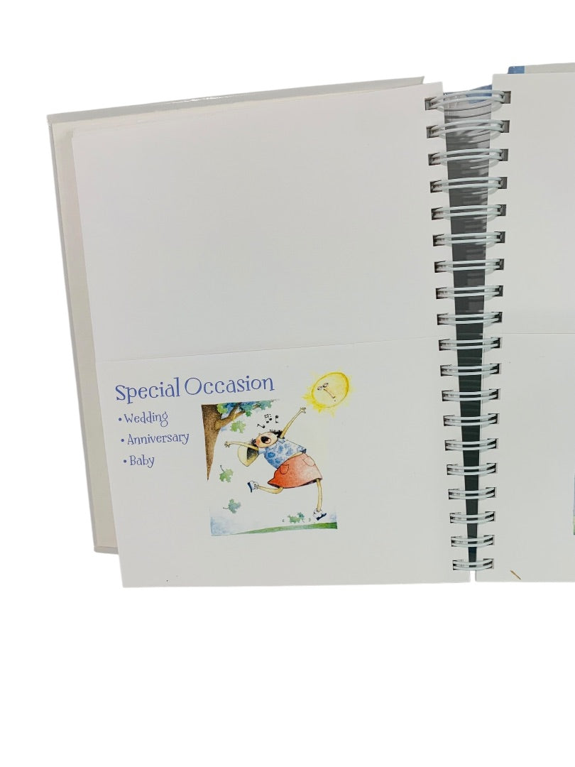 2002 Hallmark Greeting Card Organizer Binder A Little Slice of Happy