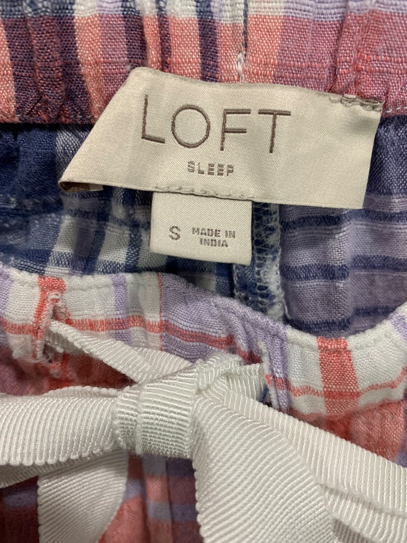 Small Loft Sleep Womens Plaid Pull On Shorts Summer Lightweight