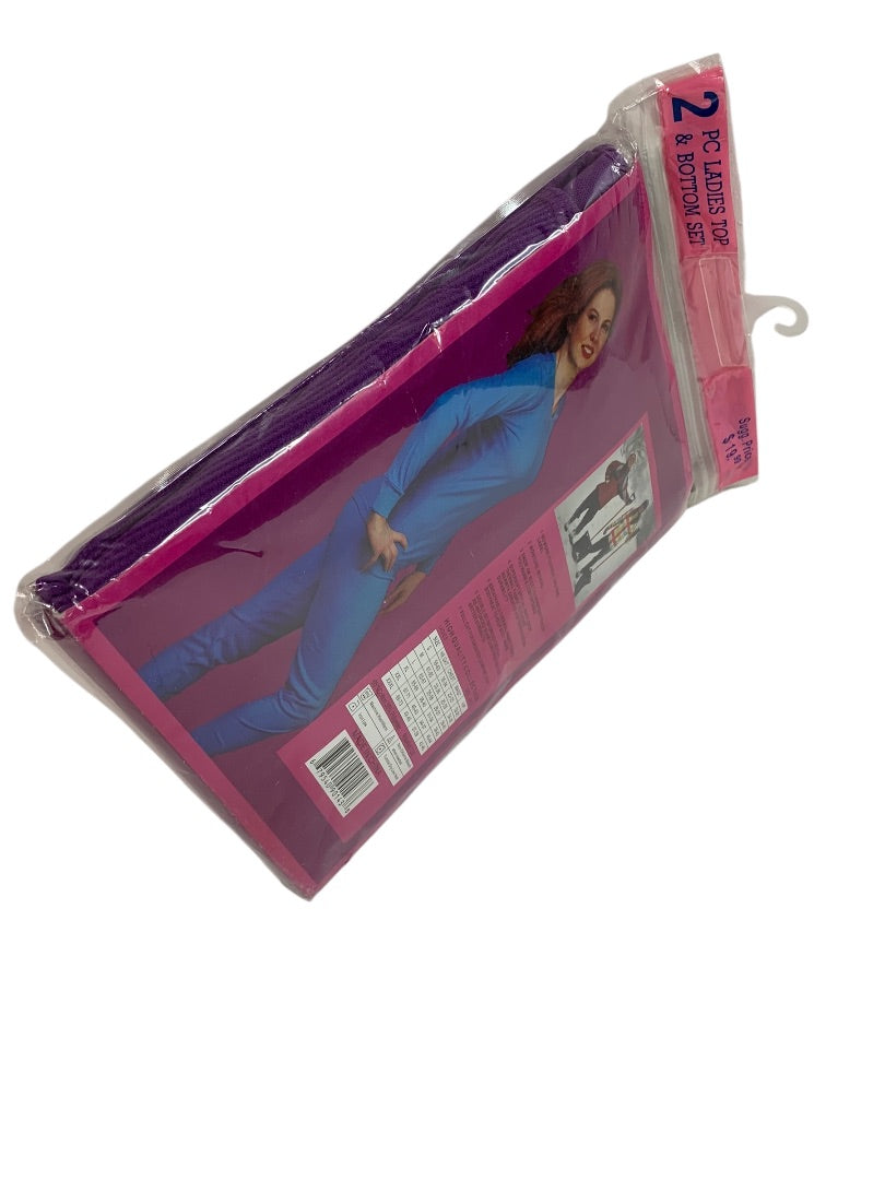 XL Pamela Ladies Thermal Set New Sealed 2 Piece Purple