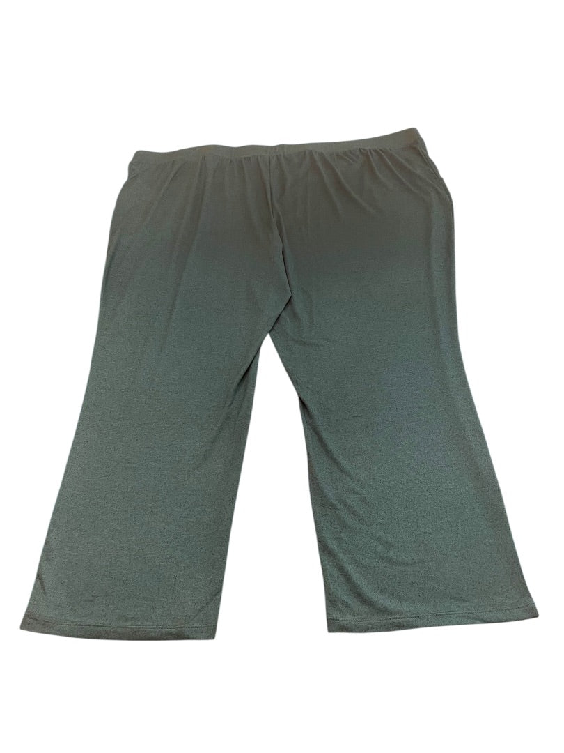 5X Sport Savvy Elastic Waist Loose Fit Knit Pants Pockets Teal
