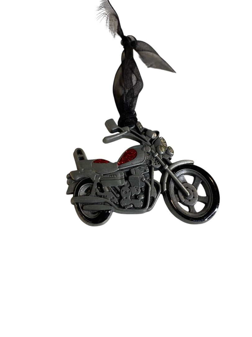 2008 Gloria Duchin Pewter Motorcycle Christmas Ornament 2.6"L