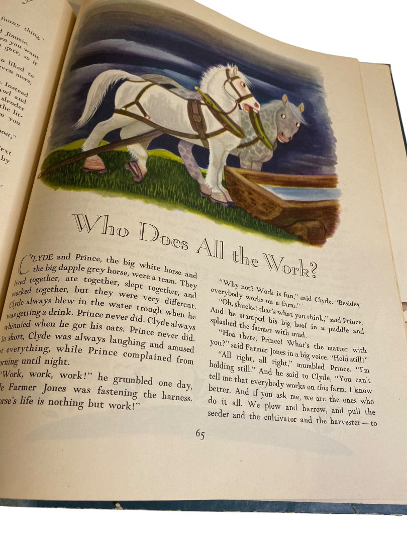 Vintage Scrap Junk Journal Ephemera Book Farm Stories Giant Golden Book