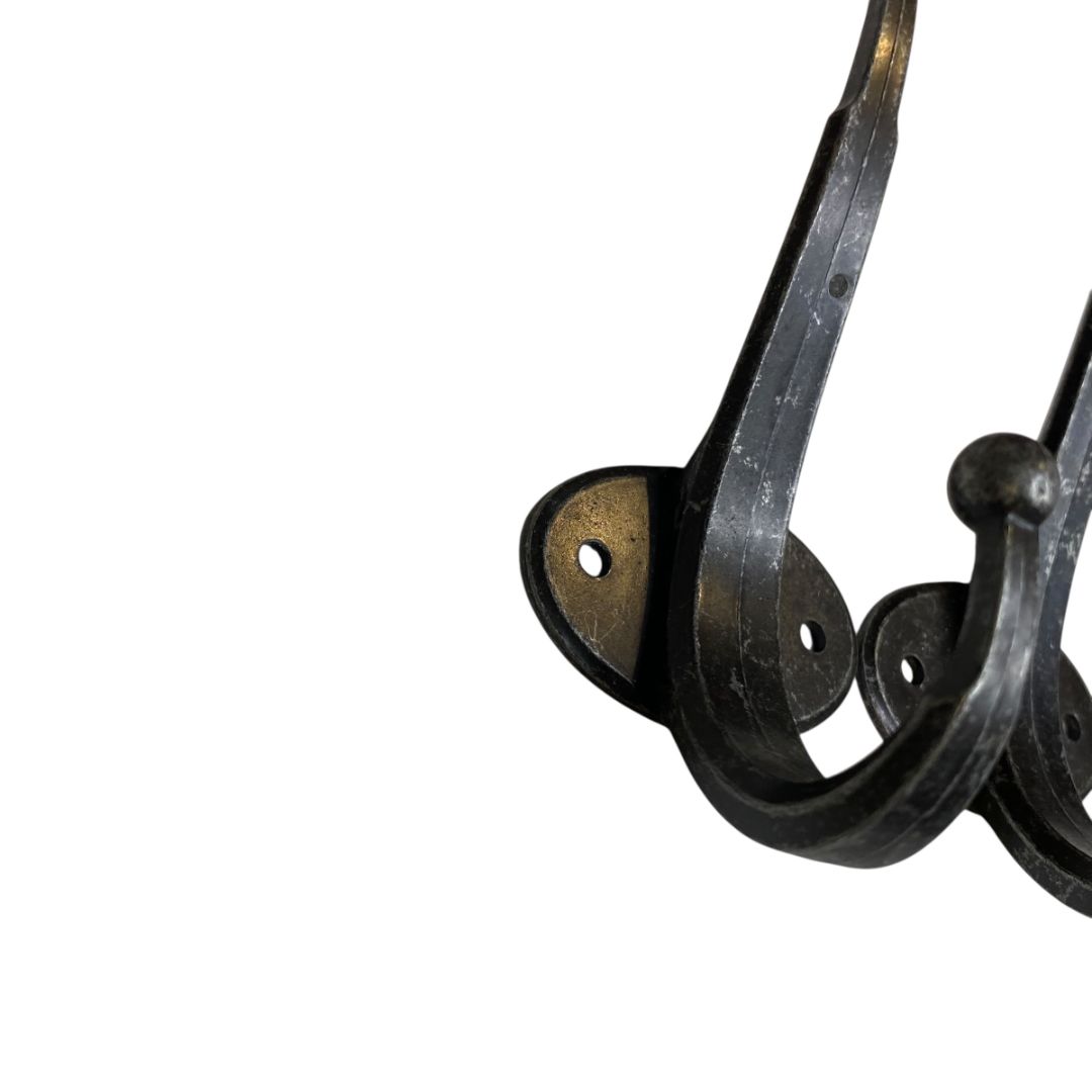 Coat Hat Hook Metal Distressed Finish Wall Hanging 5"h x 2"d