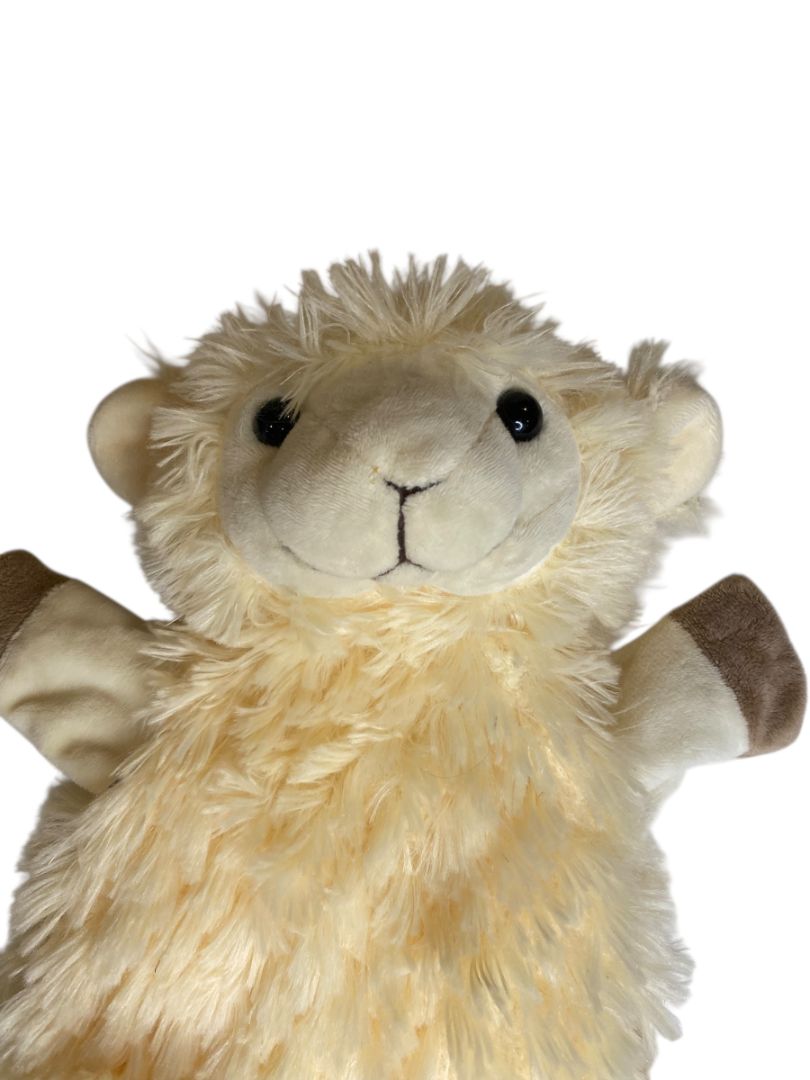 Embrace Plush Hand Puppet Sheep Ivory Stuffed Animal