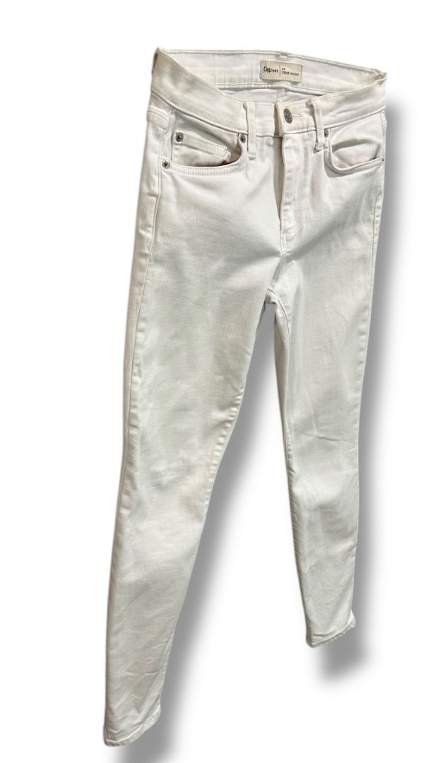 Size 26 Gap Womens White Denim Jeans True Skinny