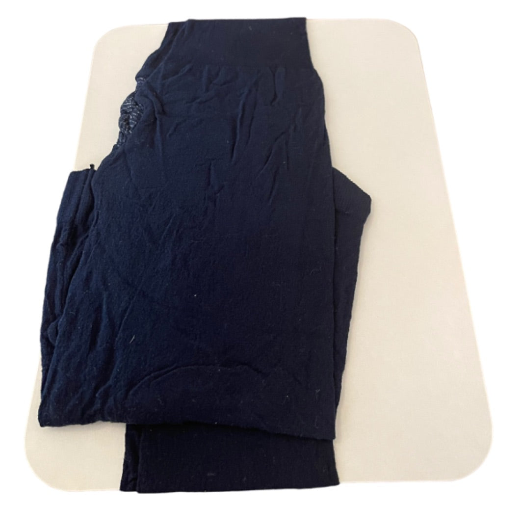 Size B Lane Bryant Daysheer Navy Blue Plus Size Invisible Reinforced Toe Pantyhose