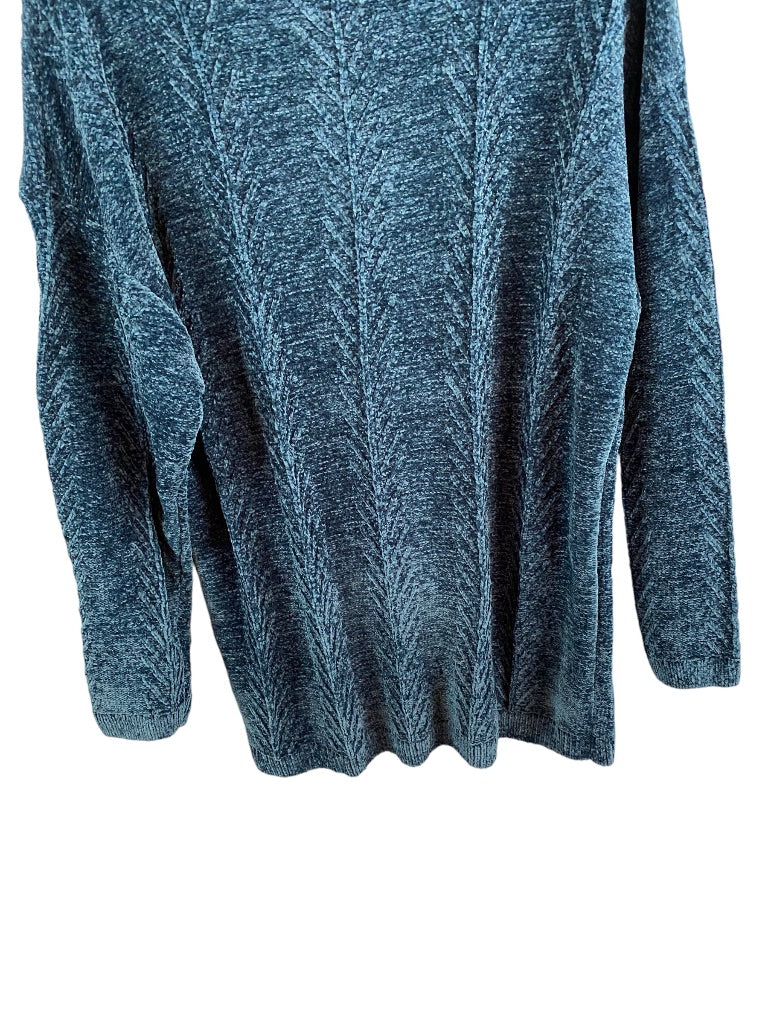 XXL Orvis Women's Teal New Chenille Pullover Cable Knit Sweater