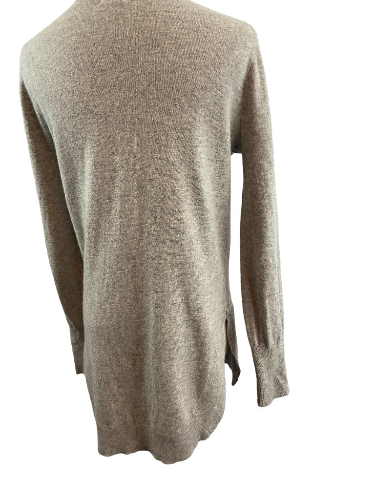 XS J.Crew Women's Wool Blend Tunic Sweater Gray Round Neck AC624