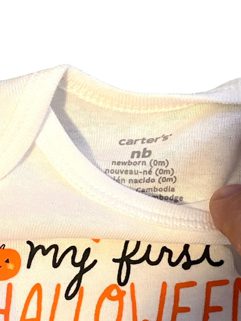 Newborn Carter's Halloween Long Sleeve One Piece NWT Snap Crotch