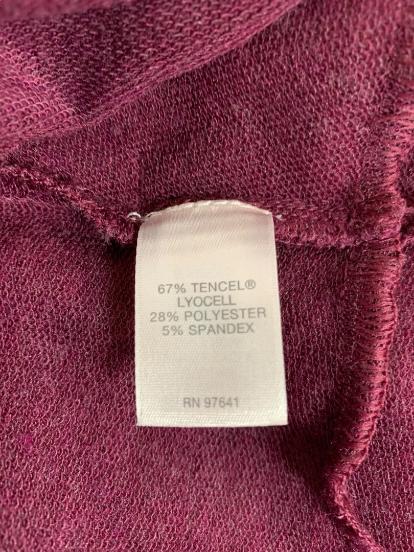 XL PureJill J.Jill Midi Dress Luxe Tencel Soft Shift Long Sleeve Pockets