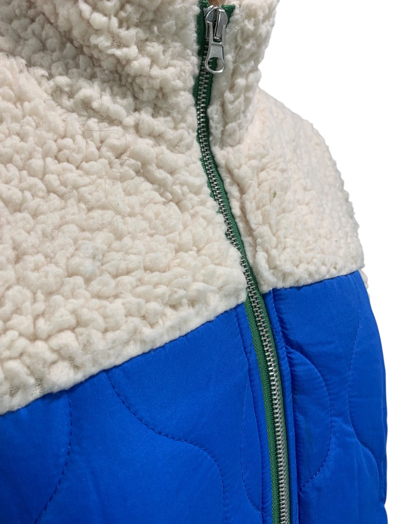 Small Thread & Supply Womens Blue Fleece Full Zip Jacket