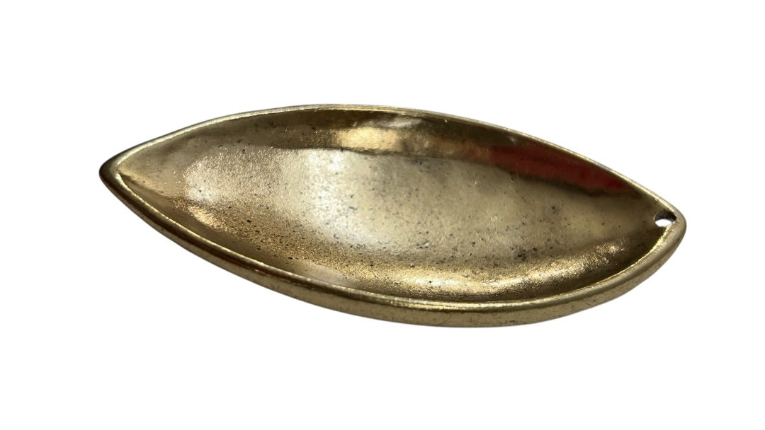 Goldtone Black Statement Pendant for Necklace 3 Inch Textured