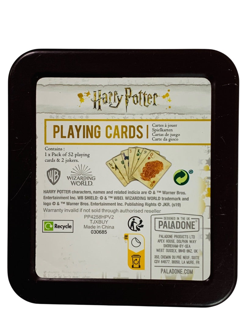 Hogwarts Harry Potter New Sealed Playing Cards in Tin Paladone