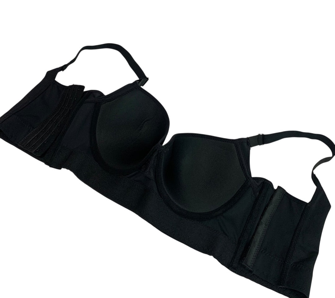 Size 40DD Underwire Black Bra Full Coverage Support Padded Back Smoother