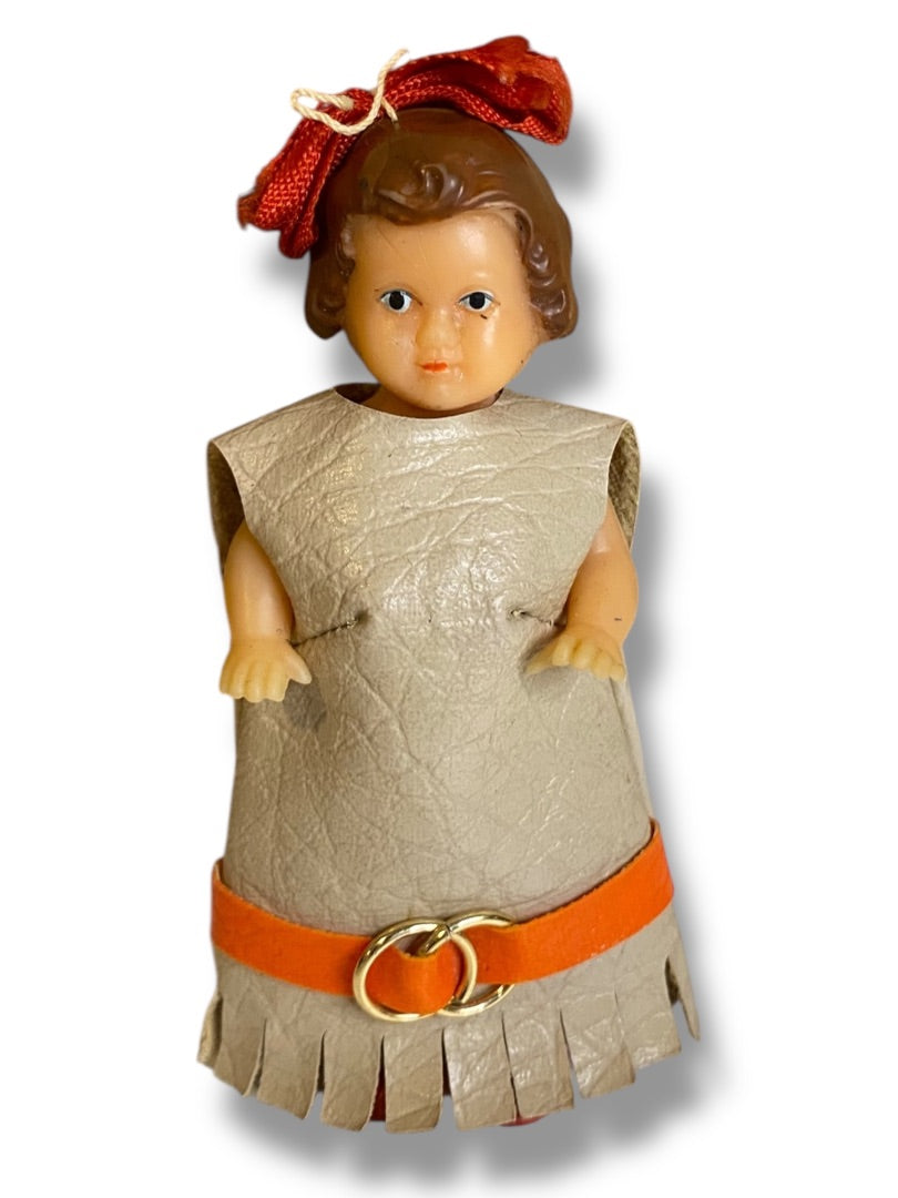 Vintage ARI German Rubber Doll 1020 August Riedeler 3" Girl Miniature