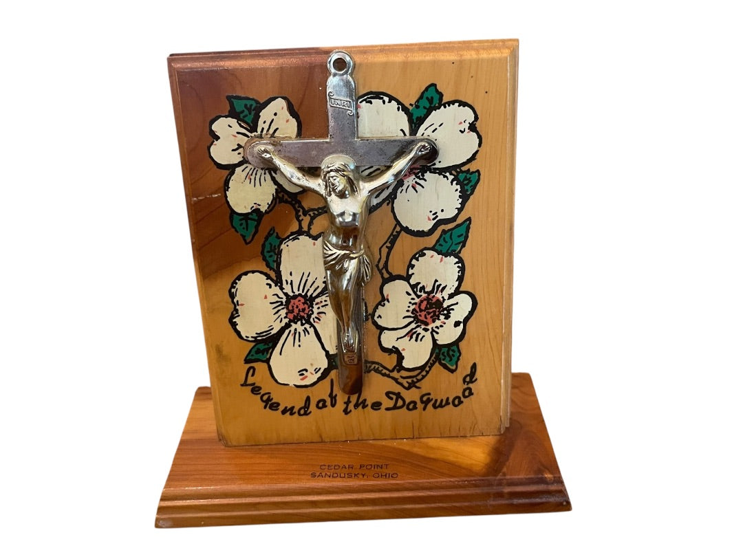 Vintage Cedar Point Sandusky Ohio Legend of the Dogwood Religious Crucifix