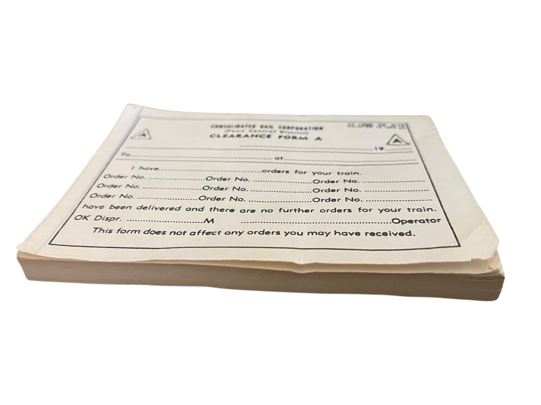 Consolidated Rail Corp Penn Central District Clearance Form A Pack