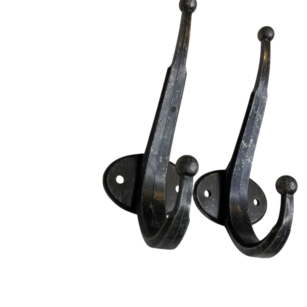 Coat Hat Hook Metal Distressed Finish Wall Hanging 5"h x 2"d