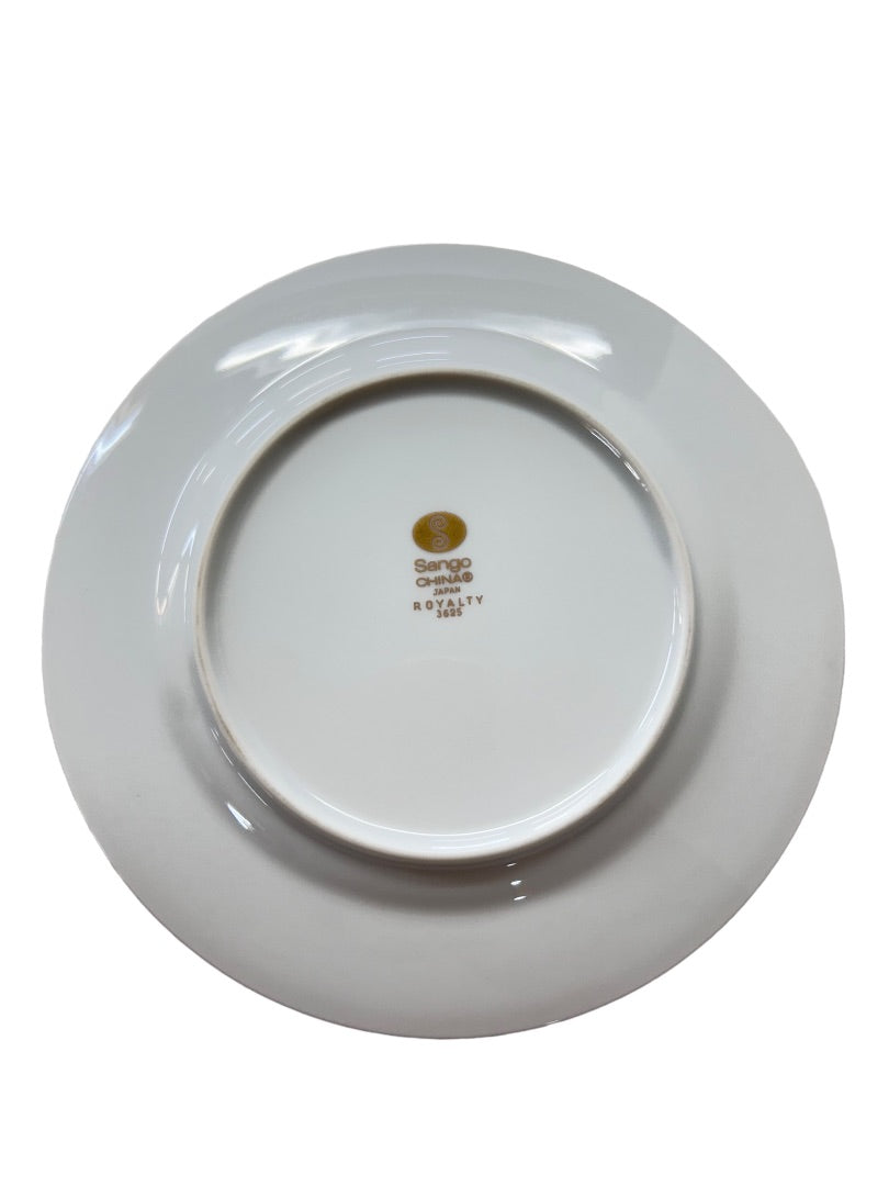 Sango Royalty Pattern White Gold Trim Bread Plate 6.5" 1970s
