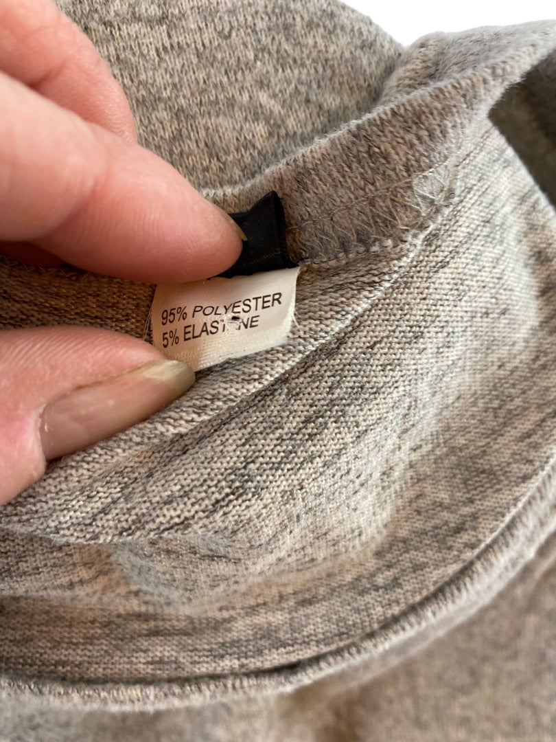 1XL Women's Pullover Tunic Sweater Heathered Gray Long Unbranded