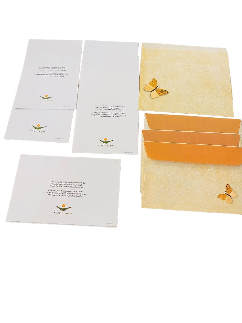 12 New Blank Inside Notecard and Envelope 6" x4" 2 Different Patterns