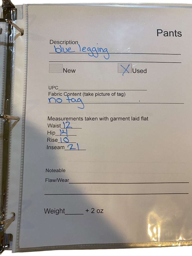 XS Fabletics Dark Blue Activewear Crop Leggings Womens 21" Inseam