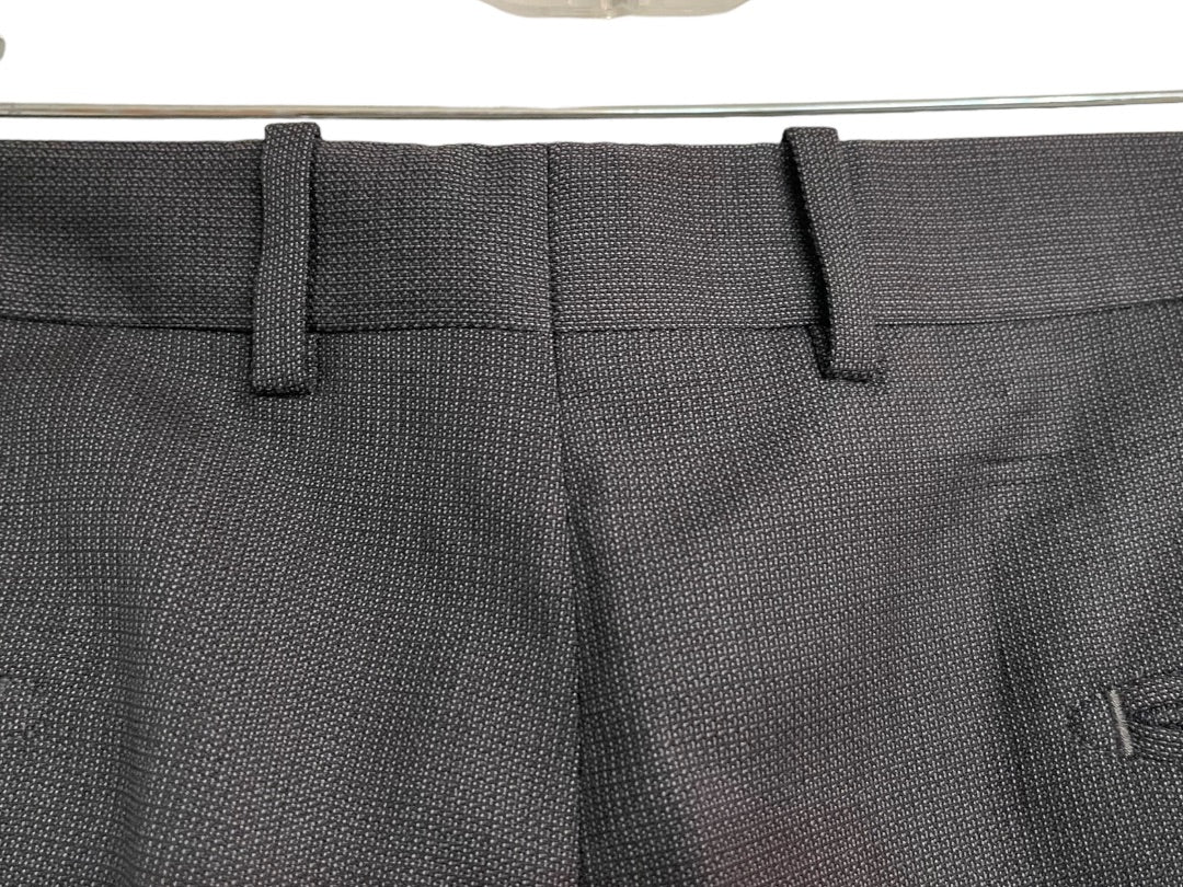Size 40R JB Britches Nordsrom Mens Cuffed Pleated Winston Dress Pants Worsted Wool Black Italy