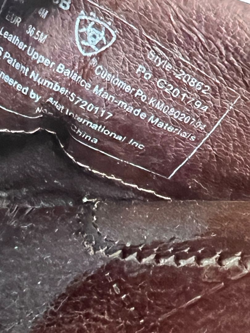 6.5 Ariat Sport Mule 20862 Brown Leather Clogs Slip On
