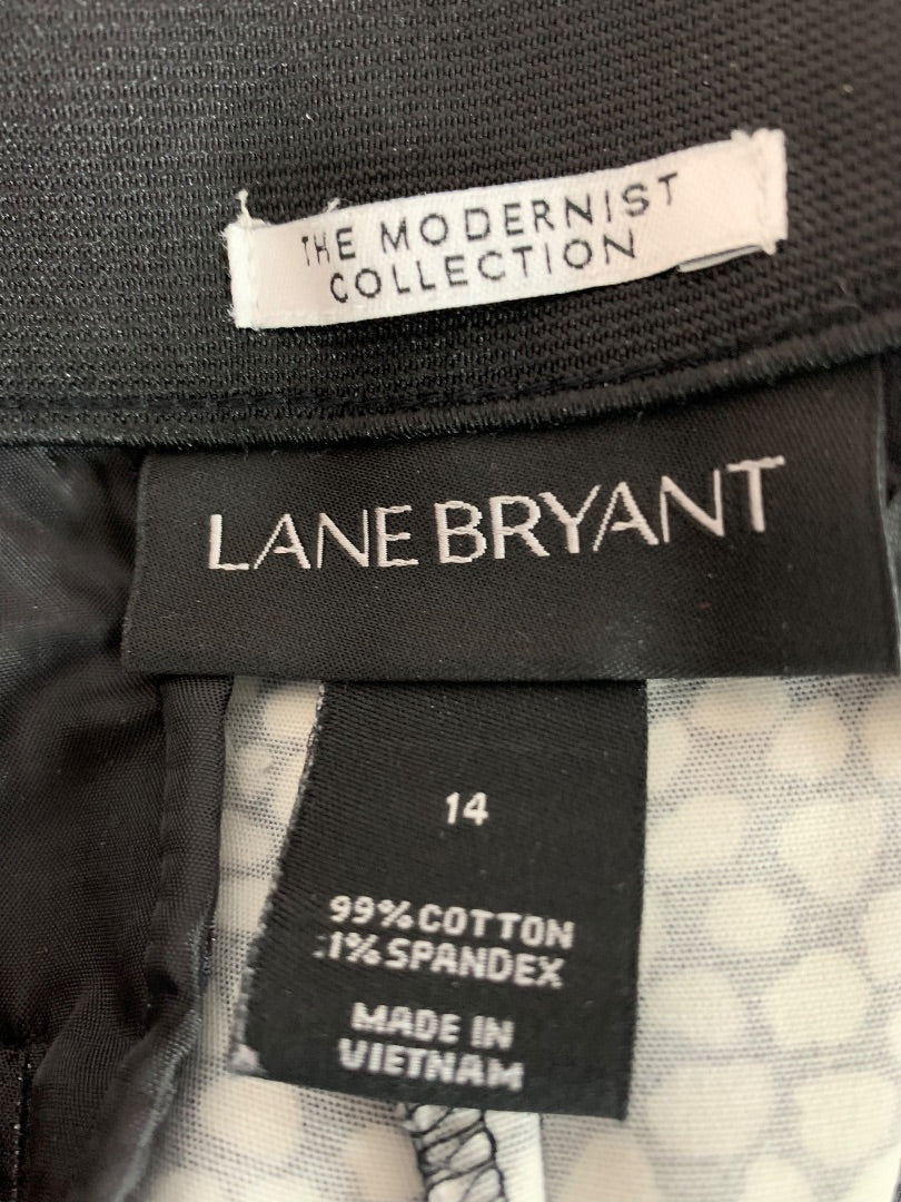 Size 14 Lane Bryant Womens Print Dress Pants The Modernist Collection 24" Inseam