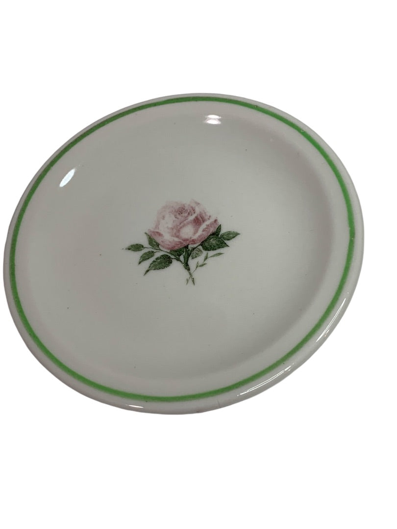 Scammells Trenton China 5.5 Inch Dessert Plate Restaurant Pink Rose