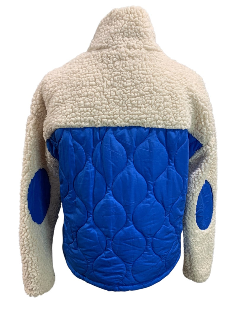 Small Thread & Supply Womens Blue Fleece Full Zip Jacket